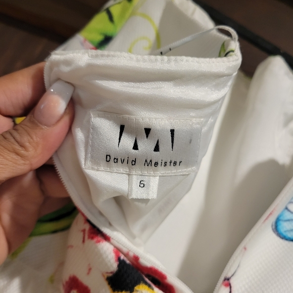 David Meister Floral Print A-Line Fit & Flare Dress SZ 6 - Picture 5 of 5